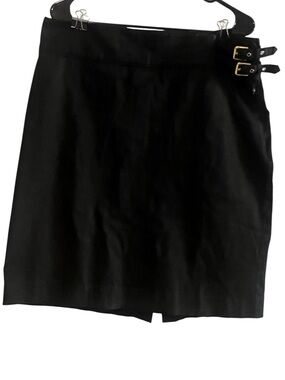 Lauren Ralph Lauren Black Gold Buckle Skirt Size 14